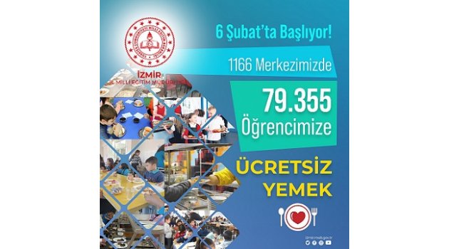 İzmir İl Milli Eğitim Müdürlüğü 79.355 Öğrenciye Ücretsiz Yemek Hizmeti Verecek