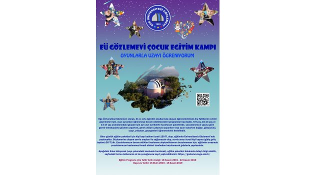 Öğrencilerin ara tatili “Gözlemevi Çocuk eğitim Kampı”yla şenlenecek