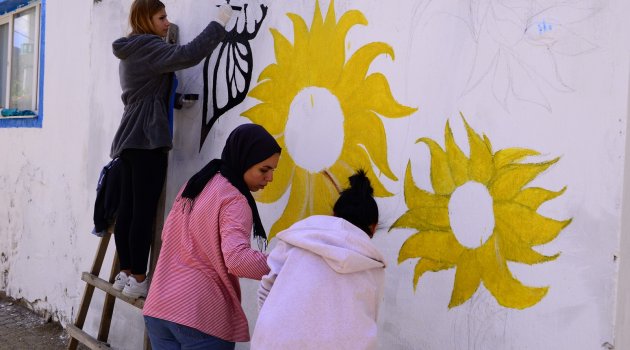 Yenikurudere Köyünün Duvarlarına Nuran Erden İmzası